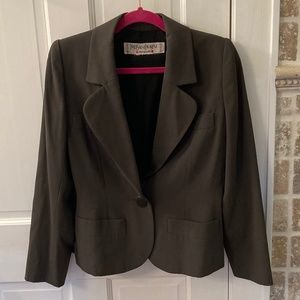 Gorgeous Yves Saint Laurent Rive Gauche Dark Grey Blazer Sz 6